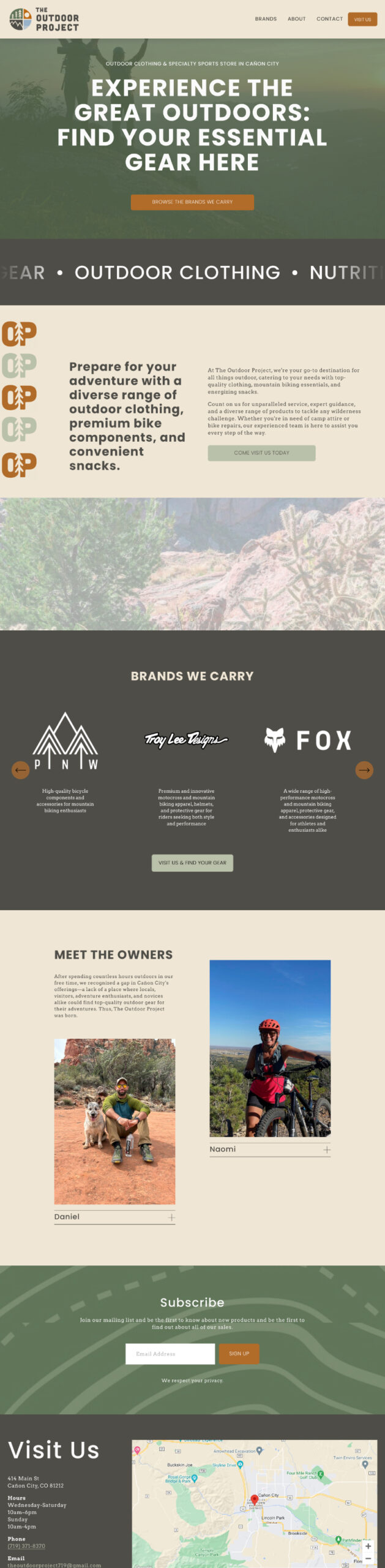 BRAND AND WEBSITE DESIGNER SHARES A NEW CLIENT EXPERIENCE OF NEW BRAND IDENTITY FOR A RETAIL STORE IN COLORADO